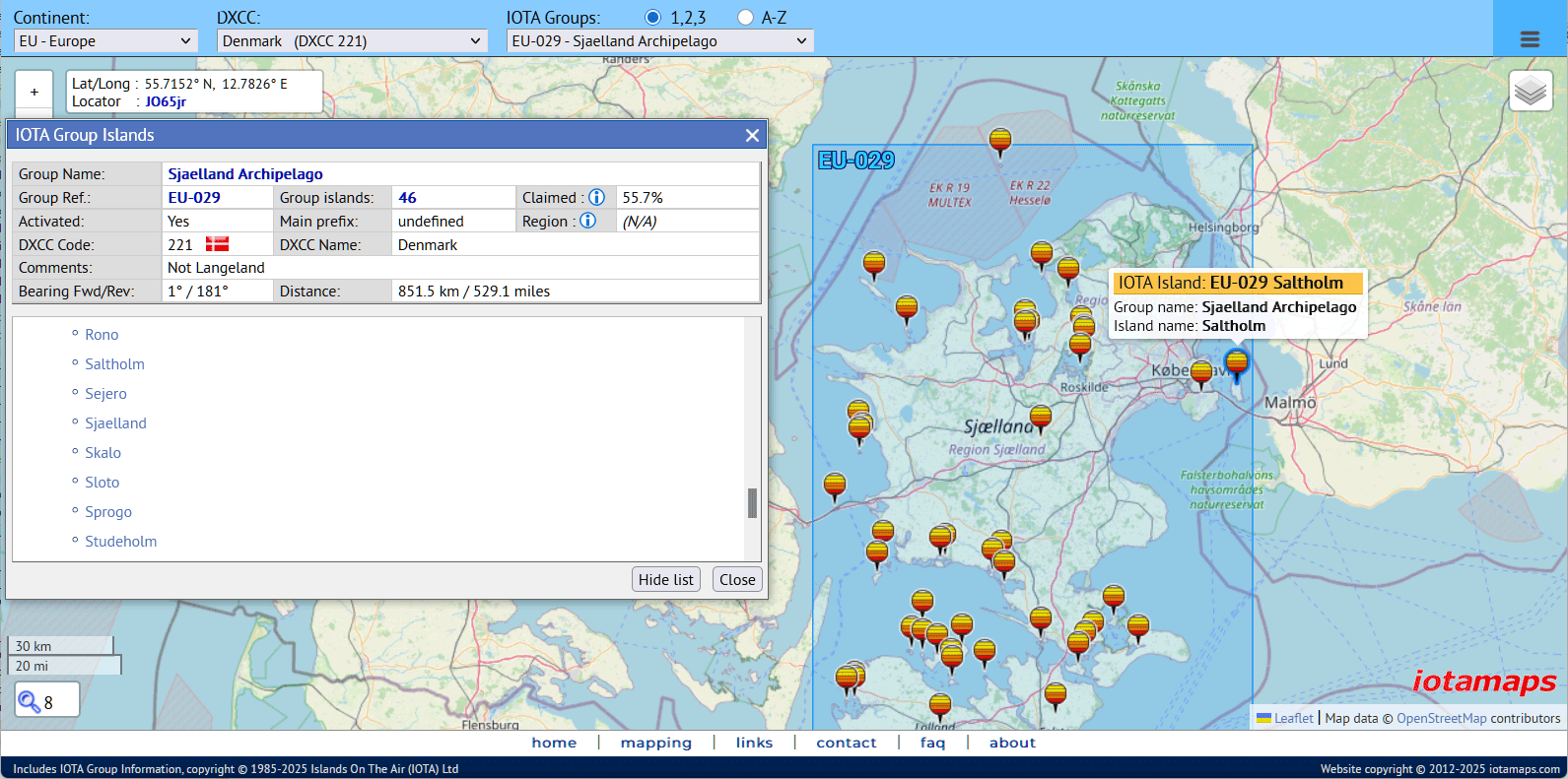 Mapping page screenshot